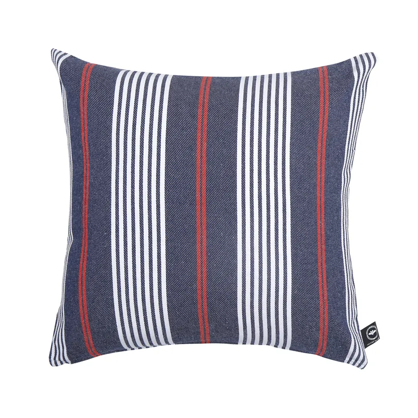 Recycled Cushion Cover Hampus, Navy Blue/Red