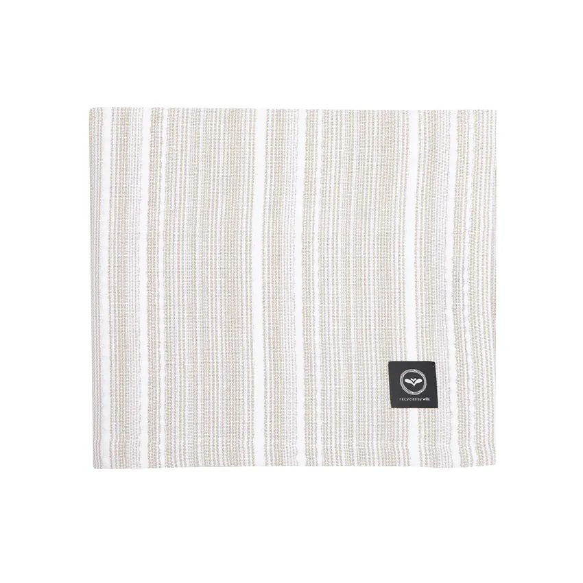 Recycled Tablecloth Ebba, Linen/White