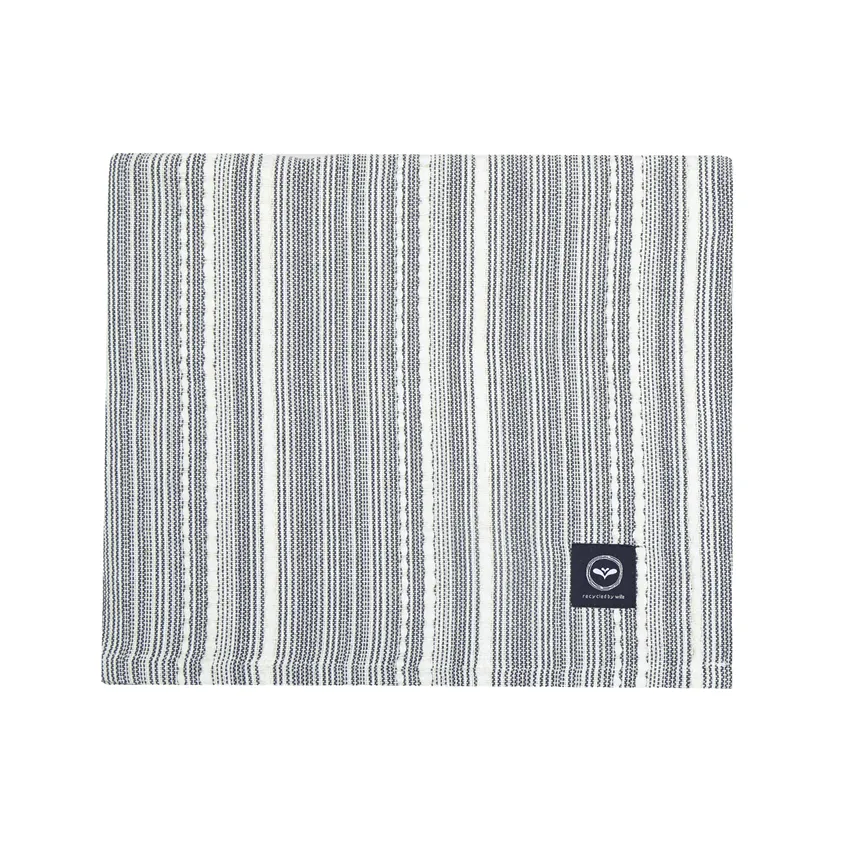 Recycled Tablecloth Ebba, Dark Grey/Beige