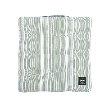 Recycled Chair Pad Ebba, Green/White