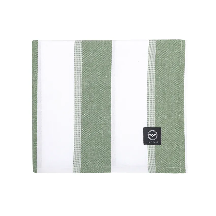 Recycled Wipeable Tablecloth Moa, Green/White