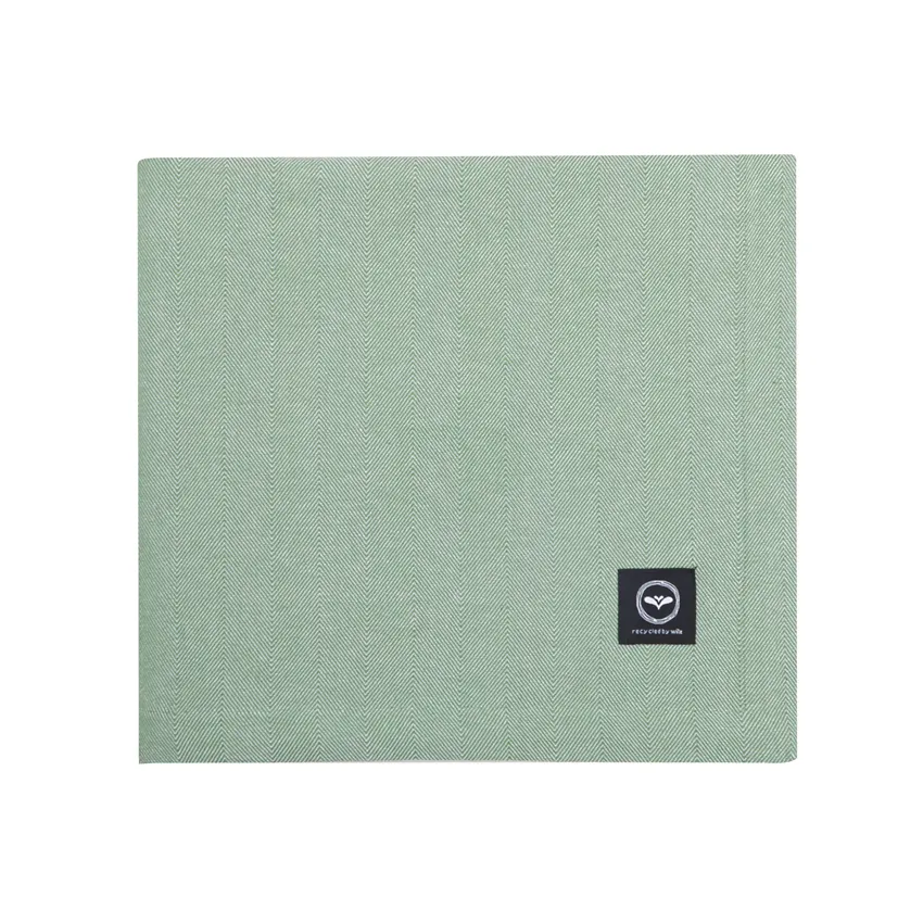 Recycled Tablecloth Emil, Green/White