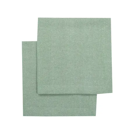 Recycled Napkin 2-pack Emil, Green/White
