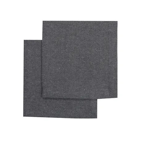 Recycled Napkin 2-pack Emil, Black/Light Grey