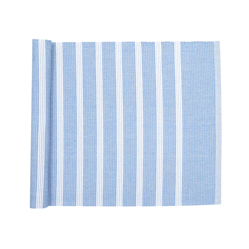 Recycled Table Runner Sigrid, Light Blue