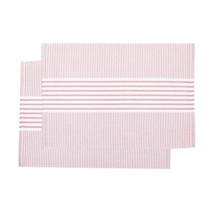 Recycled Placemat 2-pack Isa, Light Pink/White
