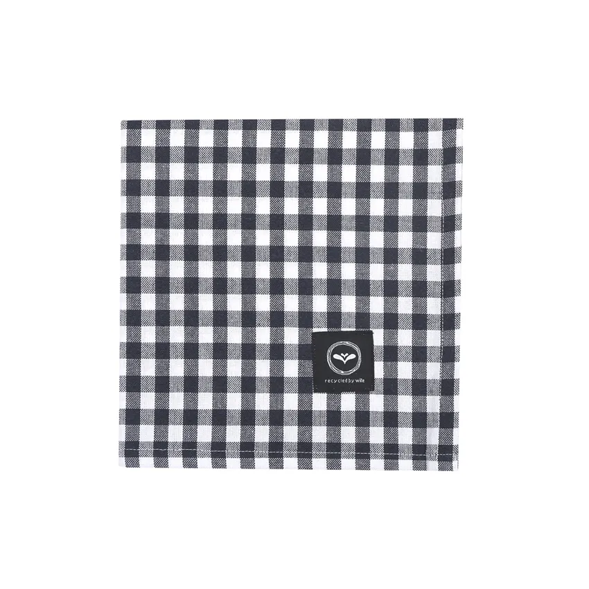 Recycled Wipeable Tablecloth Bella, Navy Blue/White