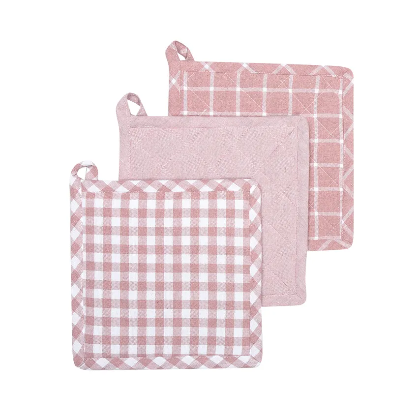 Recycled Pot Holder Recycling, 3-assorted, Light Pink/White