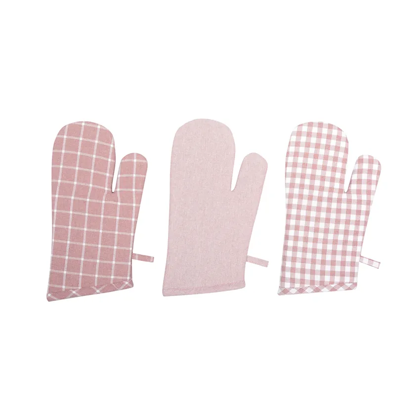 Recycled Oven Mitt Recycling, 3-assorted, Light Pink/White