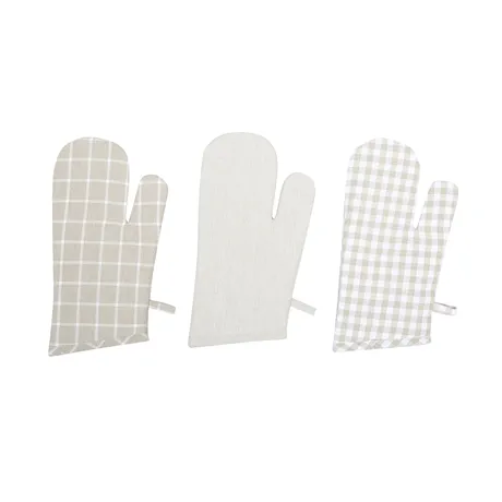 Recycled Oven Mitt Recycling, 3-assorted, Linen/White