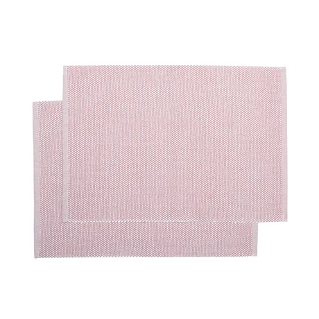 Recycled Placemat 2-pack Kalle, Light Pink/White