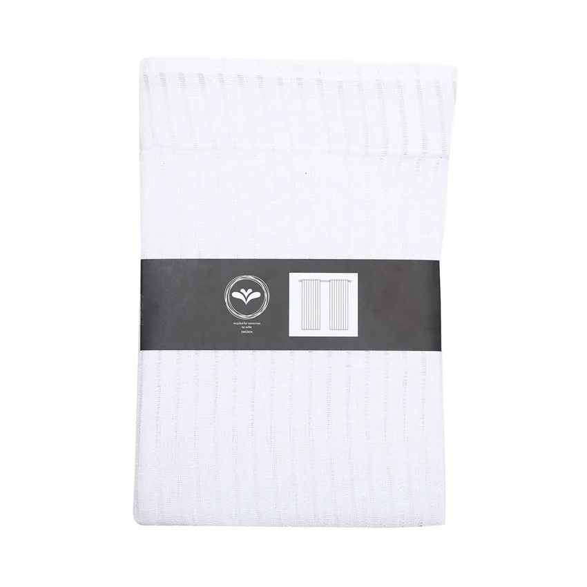 Recycled Curtain Panel 2-pack Märta, White