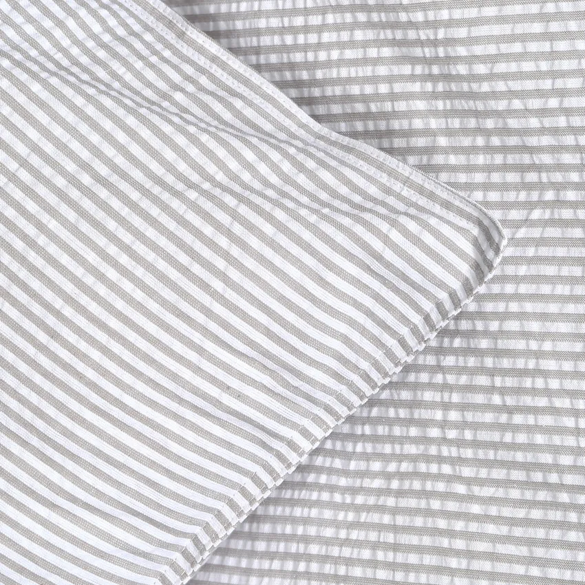 Duvet Cover Set 2-parts Seersucker, Linen/White