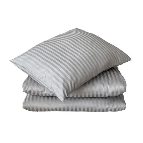 Satinduvet Cover Set 2-parts Pearl, Grey