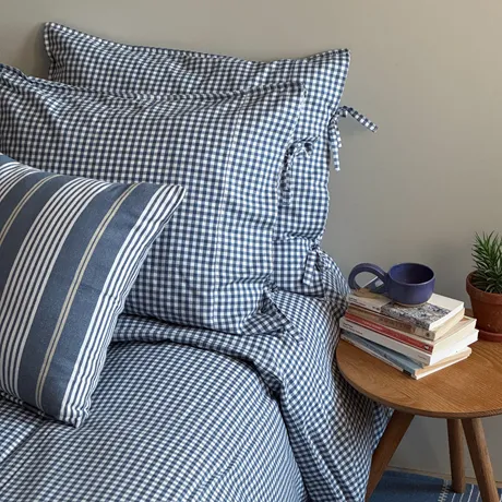 Duvet Cover Set 2-parts Allan, Grey Blue/White
