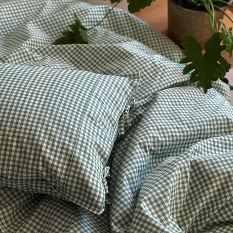 Duvet Cover Set 2-parts Allan, Green/White