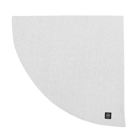 Recycled Round Tablecloth Elin, Light Grey/White