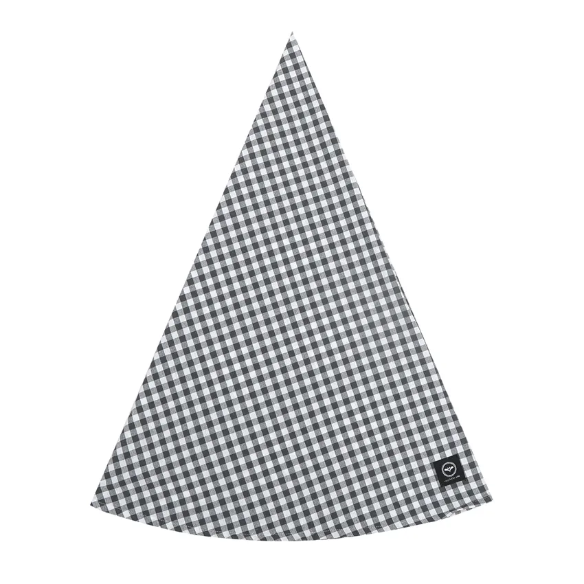 Recycled Round Tablecloth Bella, Dark Grey/White