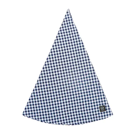 Recycled Round Tablecloth Bella, Navy Blue/White