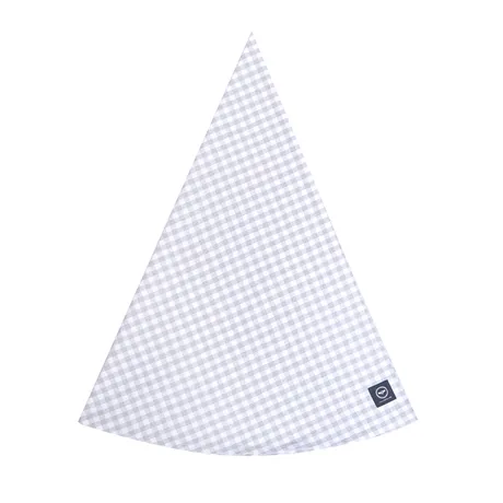 Recycled Round Tablecloth Bella, Light Grey/White