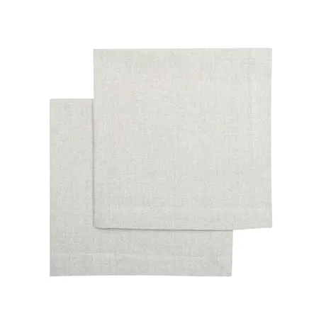 Recycled Napkin 2-pack Elin, Linen/White