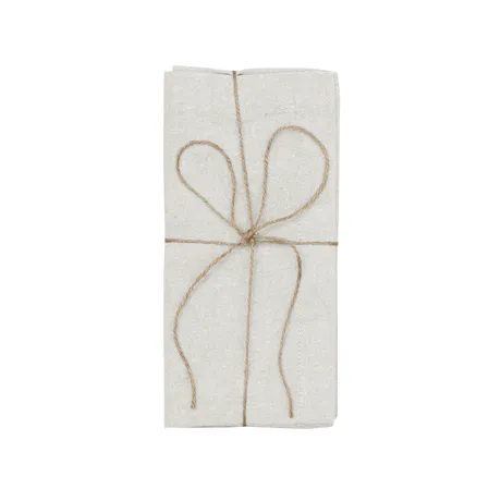 Recycled Napkin 2-pack Elin, Linen/White