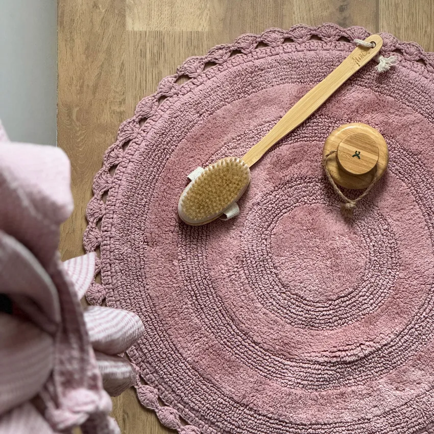 Round Bath Mat Rimini, Pink