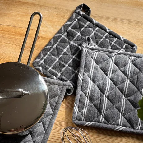 Recycled Pot Holder Recycling, 3-assorted, Black/Grey