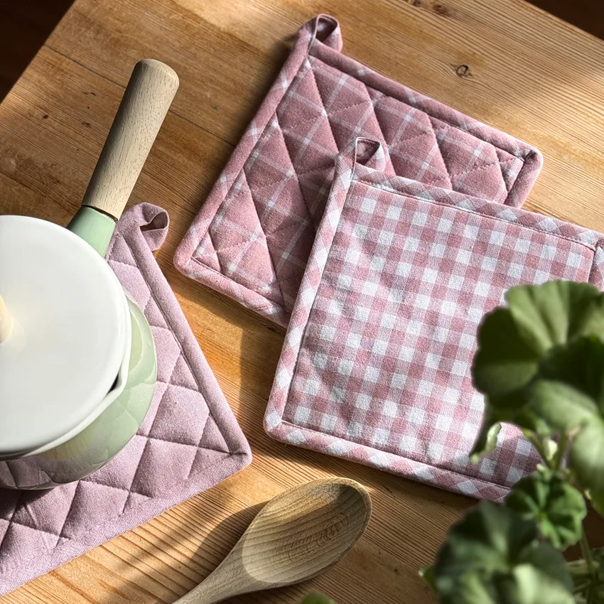 Recycled Pot Holder Recycling, 3-Assorted, Light Pink/White