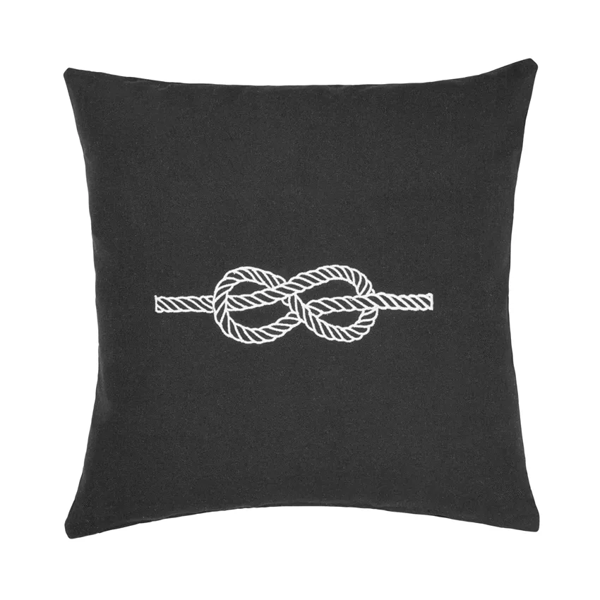 Recycled Cushion Cover Knot, Dark Grey/Grey