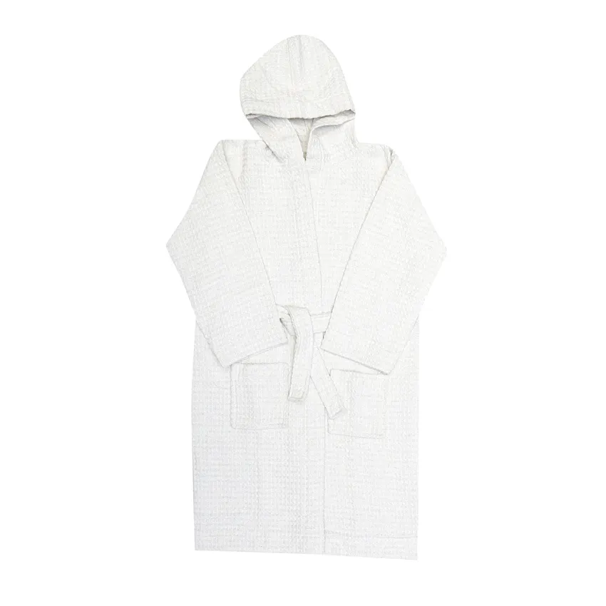Recycled Children's Bathrobe Wilma, Beige/Silver