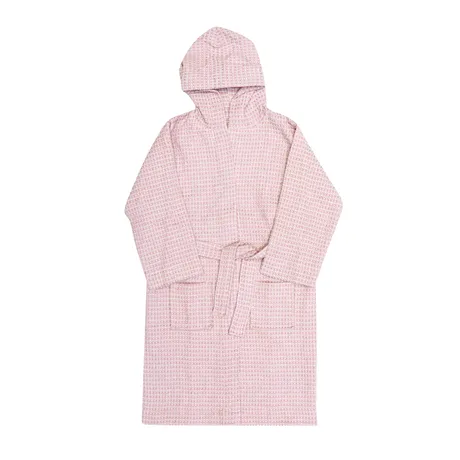 Recycled Children's Bathrobe Wilma, Light Pink/Beige