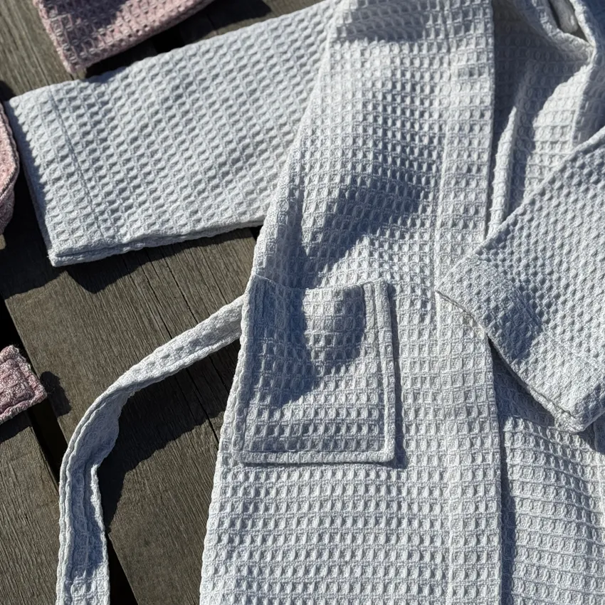 Recycled Children's Bathrobe Wilma, Beige/Silver