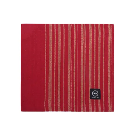 Recycled Tablecloth Charles, Dark Red/Sand