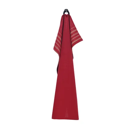 Recycled Tea Towel Charles, Dark Red/Sand