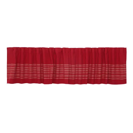 Recycled Curtain Valance Charles, Dark Red/Sand
