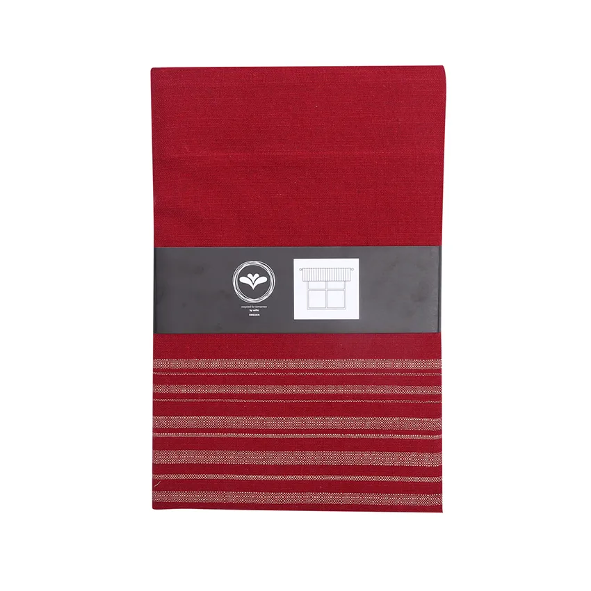 Recycled Curtain Valance Charles, Dark Red/Sand