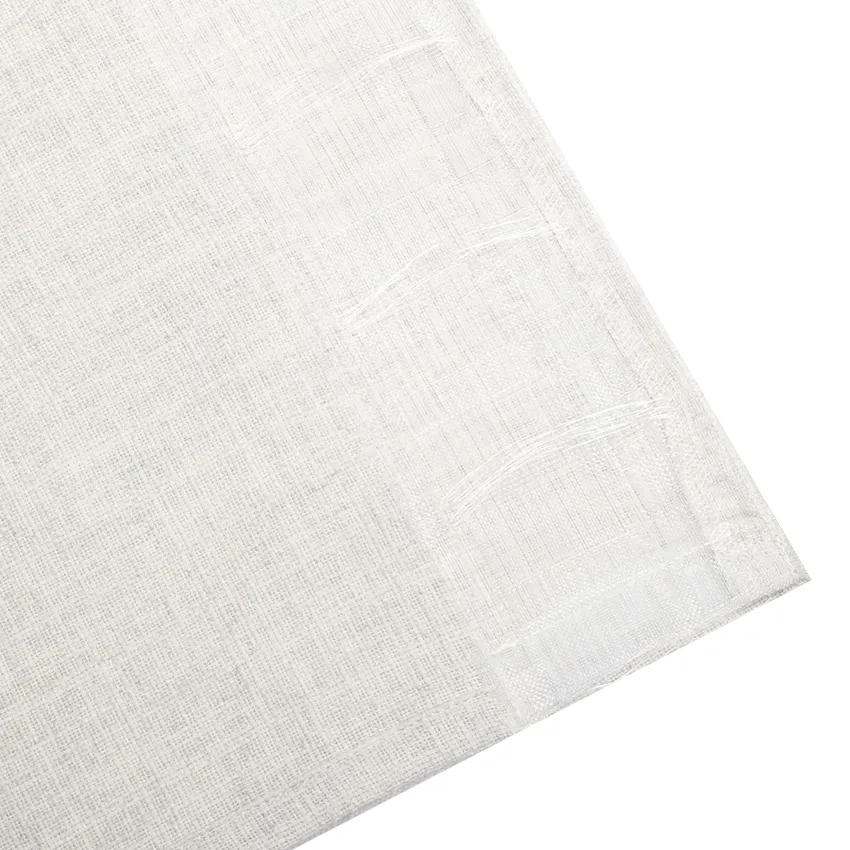 Recycled Curtain Valance Charles, Ecru/Olive Green
