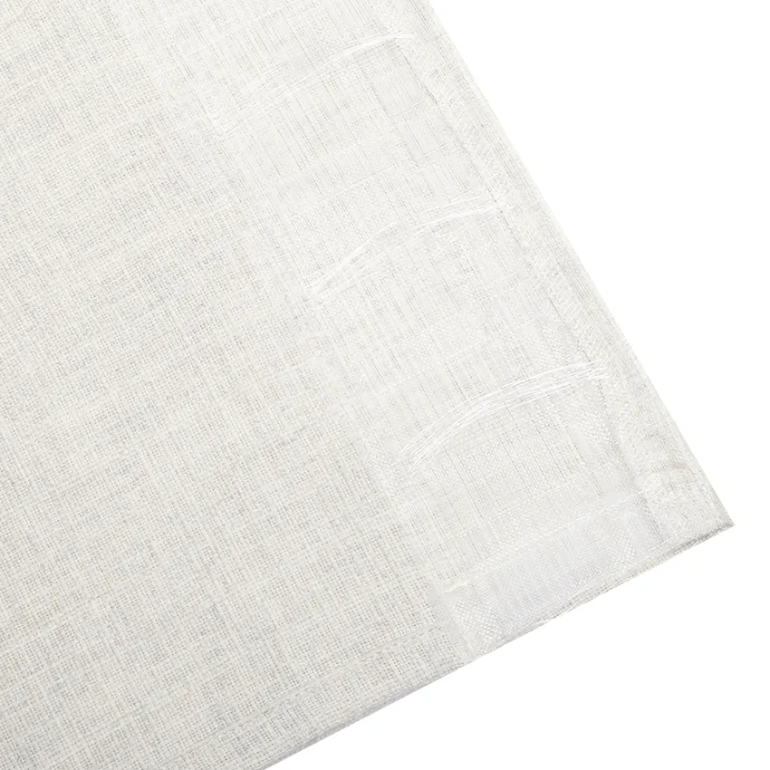 Recycled Curtain Valance Charles, Ecru/Dark Red