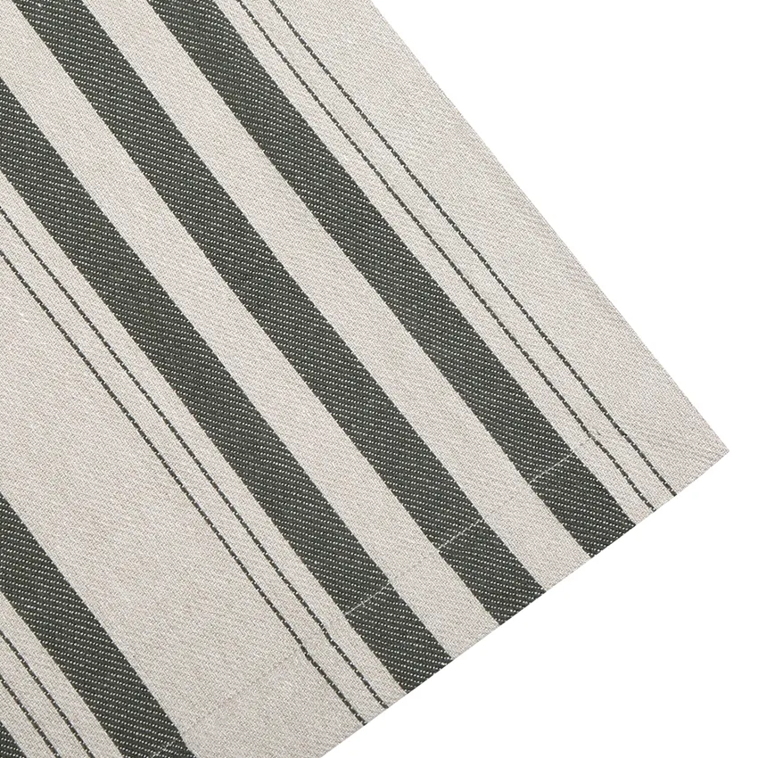 Recycled Curtain Panel 2-pack Isabell, Linen/Olive Green