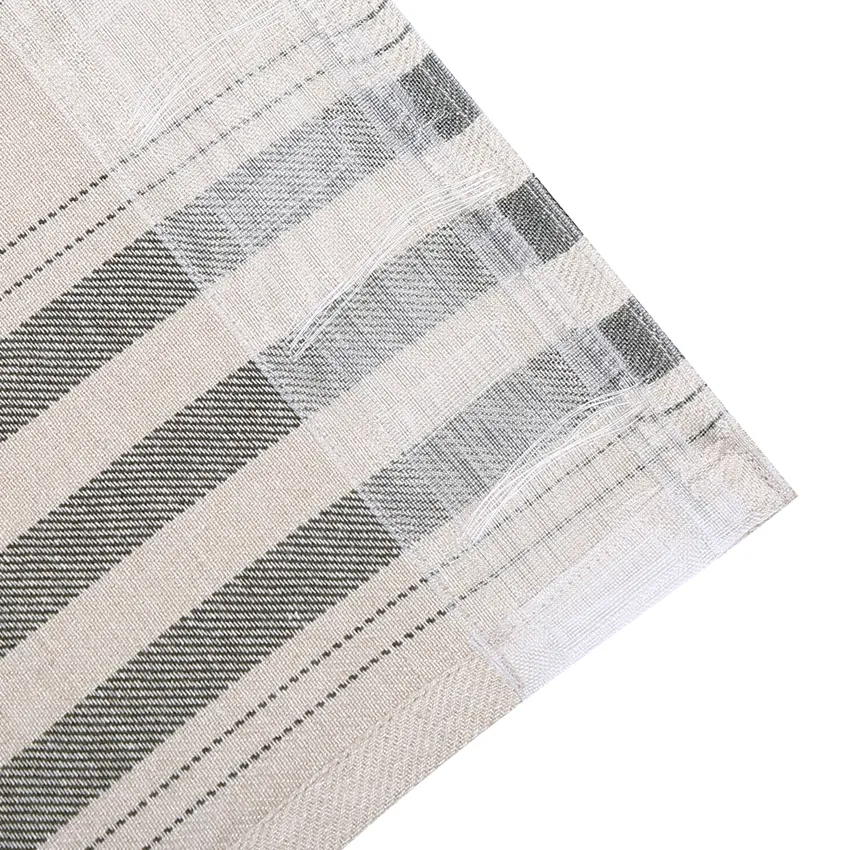 Recycled Curtain Panel 2-pack Isabell, Linen/Olive Green