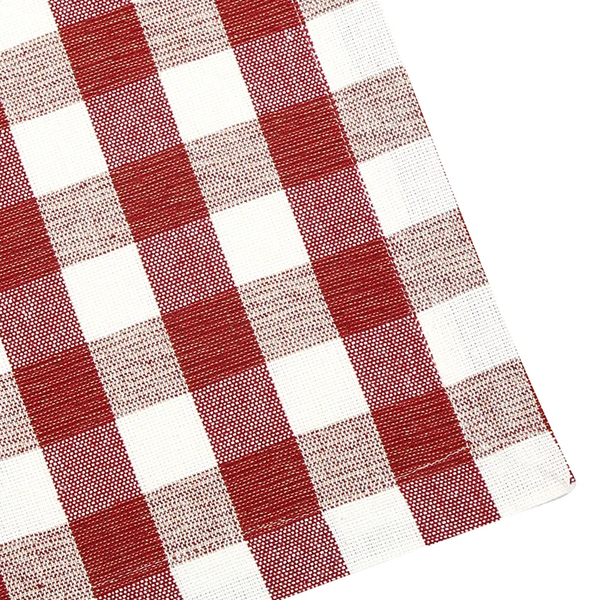 Recycled Tablecloth Börje, Dark Red/Beige