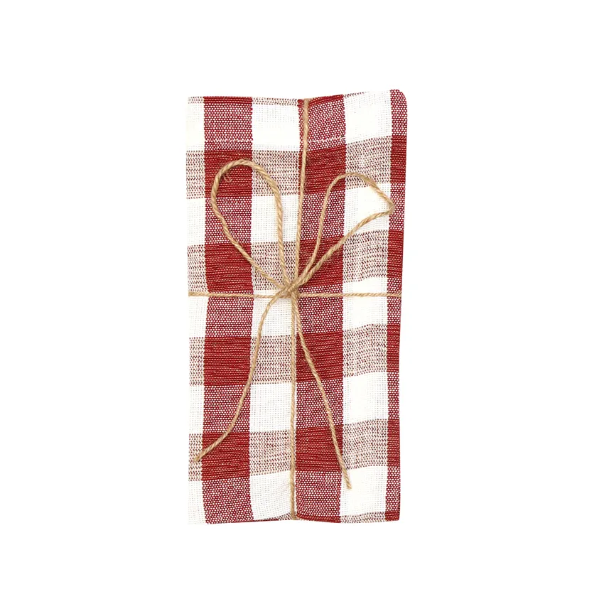 Recycled Napkin 2-pack Börje, Dark Red/Beige