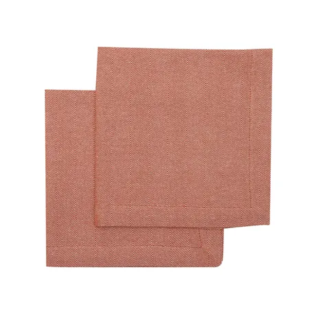 Recycled Napkin 2-pack Emil, Rust/Linen