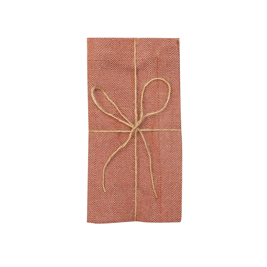 Recycled Napkin 2-pack Emil, Rust/Linen