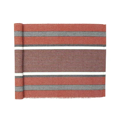 Recycled Table Runner Greta, Rust/Dark Grey