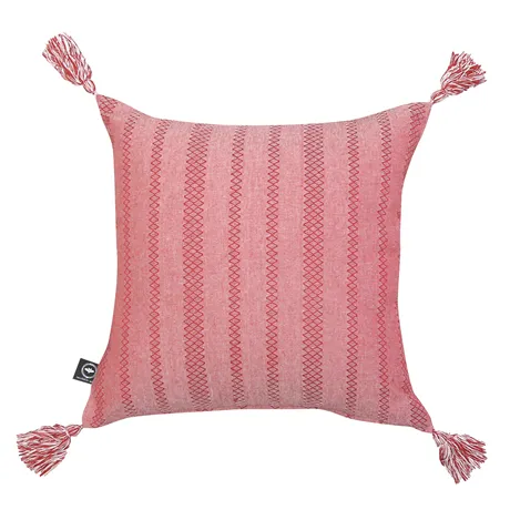 Recycled Cushion Cover Molly, Dark Red/Beige