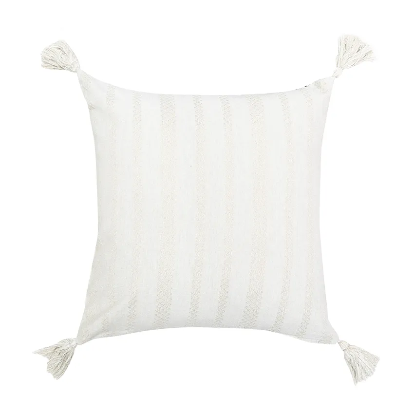 Recycled Cushion Cover Molly, Linen/White