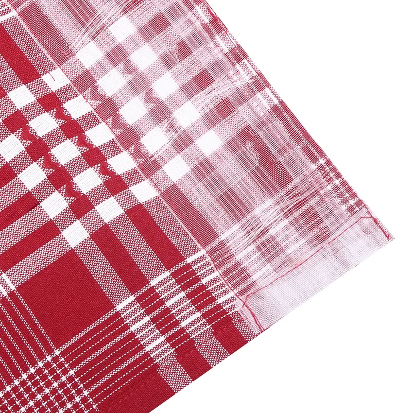 Recycled Curtain Panel 2-pack Mimmi, Dark Red/Beige