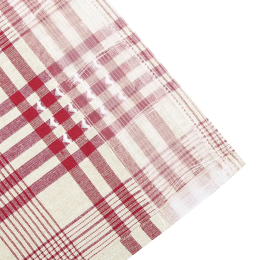 Recycled Curtain Panel 2-pack Mimmi, Linen/Dark Red